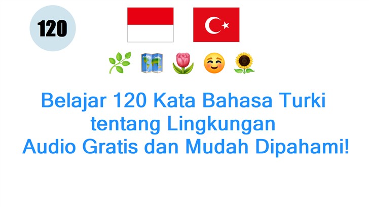 Belajar 120 Kata Bahasa Turki tentang Lingkungan: Audio Gratis dan Mudah Dipahami!